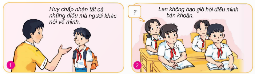 PHIẾU HỌC TẬP 1BÀI 6: TỰ NHẬN THỨC BẢN THÂNTheo em, thế nào là tự nhận thức bản thân?...............................................................................................................................................................................................................................................................................................................................................................................................................Việc tự nhận thức bản thân có ý nghĩa như thế nào?...............................................................................................................................................................................................................................................................................................................................................................................................................Em hãy nêu các cách tự nhận thức đúng về bản thân?.......................................................................................................................................................................................................................................................................….....................................................................................................................................Em hãy viết lời giới thiệu về những điều hài lòng, chưa hài lòng về bản thân?.......................................................................................................................................................................................................................................................................…..................................................................................................................................…..................................................................................................................................…..................................................................................................................................….....................................................................................................................................5. Trong một cuộc trao đổi, thảo luận về ý nghĩa của tự nhận thức bản thân, các bạn học sinh lớp 6A đã tổng hợp được các ý kiến về ý nghĩa của tự nhận thức bản thân như sau:Khi biết tự nhận thức bản thân, bạn sẽ:-  Ý kiến 1: Có cái nhìn trung thực về ưu điểm, nhược điểm của mình.- Ý kiến 2: Xác định được những việc cần làm để hoàn thiện bản thân.- Ý kiến 3: Dễ đồng cảm và chia sẻ với người khác.- Ý kiến 4: Có những việc làm và cách ứng xử phù hợp với mọi người xung quanh.(?) Em đồng ý/ không đồng ý với ý kiến nào? Vì sao?..........................................................................................................................................................................................................................................................................................................................................................................................................…................................................................................................................................................................................................................................................................................................................................................................................................................PHIẾU HỌC TẬP 2