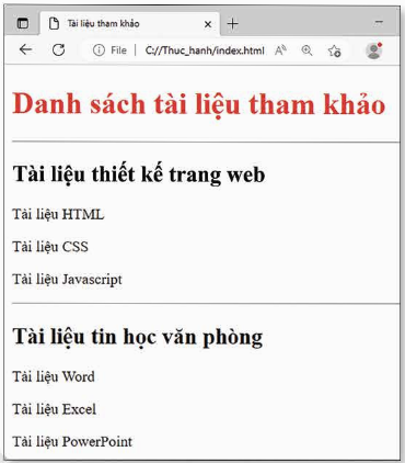 BÀI F2: TẠO VÀ ĐỊNH DẠNG TRANG WEB VỚI CÁC THẺ HTML