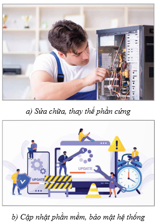 I. GIÁO ÁN WORD KÌ 2 TIN HỌC ỨNG DỤNG 12 KẾT NỐI TRI THỨCGiáo án Tin học ứng dụng 12 kết nối bài 15: Tạo màu cho chữ và nềnGiáo án Tin học ứng dụng 12 kết nối bài 16: Định dạng khungGiáo án Tin học ứng dụng 12 kết nối bài 17: Các mức ưu tiên của bộ chọnGiáo án Tin học ứng dụng 12 kết nối bài 18: Thực hành tổng hợp thiết kế trang webGiáo án Tin học ứng dụng 12 kết nối bài 19: Dịch vụ sửa chữa và bảo trì máy tínhGiáo án Tin học ứng dụng 12 kết nối bài 20: Nhóm nghề quản trị trong ngành Công nghệ thông tinGiáo án Tin học ứng dụng 12 kết nối bài 21: Hội thảo hướng nghiệpGiáo án Tin học ứng dụng 12 kết nối bài 22: Thực hành kết nối các thiết bị sốGiáo án Tin học ứng dụng 12 kết nối bài 23: Chuẩn bị xây dựng trang webGiáo án Tin học ứng dụng 12 kết nối bài 24: Xây dựng phần đầu trang webGiáo án Tin học ứng dụng 12 kết nối bài 25: Xây dựng phần thân và chân trang webGiáo án Tin học ứng dụng 12 kết nối bài 26: Liên kết và thanh điều hướngGiáo án Tin học ứng dụng 12 kết nối bài 27: Biểu mẫu trên trang webGiáo án Tin học ứng dụng 12 kết nối bài 28: Thực hành tổng hợpNgày soạn:…/…/… Ngày dạy:…/…/… BÀI 16: ĐỊNH DẠNG KHUNG(2 tiết)I. MỤC TIÊU1. Kiến thứcSau bài học này, HS sẽ:Sử dụng được CSS để định dạng khung văn bản, kích thước khung, kiểu đường viền,…Biết sử dụng CSS cho các bộ chọn khác nhau (id, class,…).2. Năng lựcNăng lực chung: Năng lực học tập, tự học: HS biết tự tìm kiếm, chuẩn bị và lựa chọn tài liệu, phương tiện học tập trước giờ học, quá trình tự giác tham gia các và thực hiện các hoạt động học tập cá nhân trong giờ học ở trên lớp,…Năng lực giao tiếp và hợp tác: Khả năng phân công và phối hợp thực hiện nhiệm vụ học tập.Năng lực giải quyết vấn đề sáng tạo: HS đưa ra các phương án trả lời cho câu hỏi, bài tập xử lý tình huống, vận dụng kiến thức, kĩ năng của bài học để giải quyết vấn đề thường gặp.Năng lực Tin học: Phân biệt được phần tử khối và phần tử nội tuyến.Hiểu được ý nghĩa các thuộc tính liên quan đến khung. Chỉ ra được thuộc tính và giá trị thuộc tính đó trên ví dụ cụ thể.Hiểu được ý nghĩa, cách thiết lập và áp dụng bộ chọn đặc biệt (bộ chọn lớp, bộ chọn với mã định danh, bộ chọn thuộc tính) của CSS. 3. Phẩm chấtCó ý thức chủ động tìm hiểu và cập nhật các kiến thức mới.Cẩn thận, tỉ mỉ khi viết các câu lệnh.Luôn có ý thức tìm kiếm, lựa chọn các cách làm mới, đơn giản và hiệu quả cho các tình huống thực tiễn.II. THIẾT BỊ DẠY HỌC VÀ HỌC LIỆU GV: SGK, SBT Tin học 12 – Định hướng Tin học ứng dụng – Kết nối tri thức, bài trình chiếu (Slide), máy chiếu, phòng máy tính có kết nối Internet, các ví dụ minh hoạ tương ứng trong bài như mô tả SGK.HS: SGK, SBT Tin học 12 – Định hướng Tin học ứng dụng – Kết nối tri thức, vở ghi.III. TIẾN TRÌNH DẠY HỌCA. HOẠT ĐỘNG KHỞI ĐỘNG a) Mục tiêu: HS được gợi ý cách giải quyết với câu hỏi làm thế nào có thể thiết lập định dạng để ứng dụng khác biệt với cùng một phần tử HTML.b) Nội dung: HS thảo luận nhóm để trả lời câu hỏi.c) Sản phẩm: Từ yêu cầu, HS vận dụng sự hiểu biết để trả lời câu hỏi GV đưa ra.d) Tổ chức thực hiện: Bước 1: GV chuyển giao nhiệm vụ: - GV chia lớp thành 4 nhóm học tập, sau đó nêu câu hỏi Khởi động SGK trang 89 cho các nhóm thảo luận: Trên một trang web thường có rất nhiều phần tử cùng loại (cùng tên thẻ). Ví dụ thẻ p sẽ tương ứng với rất nhiều phần tử của trang web. Một định dạng với bộ chọn p sẽ áp dụng cho tất cả các thẻ p. Nếu muốn phân biệt các thẻ p với nhau và muốn tạo ra các CSS để phân biệt các thẻ p thì có thể thực hiện được không? Bước 2: HS thực hiện nhiệm vụ học tập: - HS xem video và trả lời câu hỏi.- GV quan sát và hỗ trợ HS khi cần thiết.Bước 3: Báo cáo kết quả hoạt động, thảo luận: - GV mời đại diện các nhóm HS trình bày kết quả thảo luận.Gợi ý trả lời:  Có thể tạo ra các CSS để phân biệt các phần tử HTML cùng loại bằng cách thiết lập các định dạng kiểu lớp.- HS khác lắng nghe, nhận xét và bổ sung.Bước 4: Đánh giá kết quả thực hiện: GV đánh giá kết quả của HS, dẫn dắt HS vào bài học mới: CSS có thể hỗ trợ thiết lập các định dạng kiểu lớp để định dạng khác biệt với cùng một phần tử HTML. Để giúp các em hiểu rõ hơn, chúng ta sẽ cùng nhau đến với Bài 16: Định dạng khung.B. HÌNH THÀNH KIẾN THỨC MỚIHoạt động 1: Tìm hiểu và phân biệt phần tử khối và phần tử nội tuyếna) Mục tiêu: HS biết và hiểu khái niệm kiểu phần tử khối và nội tuyến thông qua thuộc tính display.b) Nội dung: GV giao nhiệm vụ; HS tìm hiểu nội dung mục 1. PHÂN LOẠI PHẦN TỬ KHỐI VÀ NỘI TUYẾN và thực hiện nhiệm vụ.c) Sản phẩm: Phần tử khối và phần tử nội tuyến.d) Tổ chức thực hiện:HOẠT ĐỘNG CỦA GV VÀ HSSẢN PHẨM DỰ KIẾNBước 1: GV chuyển giao nhiệm vụ:- GV yêu cầu HS làm việc cá nhân, thực hiện Hoạt động 1 – Tìm hiểu và phân biệt phần tử khối và phần tử nội tuyến SGK tr.89:Quan sát cách tô màu nền của hai phần tử trên trang web trong Hình 16.1, em có nhận xét gì? Hình 16.1. Nội dung trang web- Từ Hoạt động 1, GV giới thiệu cho HS về phần tử khối và phần tử nội tuyến.- GV cho HS quan sát ví dụ minh hoạ SGK tr.90 và đưa ra câu hỏi định hướng:+ Theo em, có thể thay đổi loại phần tử HTML bằng thuộc tính CSS nào? - GV cho HS xem video https://www.youtube.com/shorts/-FxSjX-B1sM để hiểu rõ hơn cách sử dụng thuộc tính display.- GV yêu cầu HS vận dụng kiến thức vừa tìm hiểu, trả lời câu hỏi Hoạt động củng cố kiến thức tr.90 SGK: Câu 1. Chiều rộng của các phần tử nội tuyến phụ thuộc vào những yếu tố nào? Có phụ thuộc vào chiều rộng của cửa sổ trình duyệt không?Câu 2. Khẳng định “Chiều rộng của các phần tử khối chỉ phụ thuộc vào kích thước của cửa sổ trình duyệt” là đúng hay sai?Bước 2: HS thực hiện nhiệm vụ học tập: - HS tìm hiểu nội dung mục 1 SGK tr.89 – 90 và trả lời các câu hỏi mà GV đưa ra.- GV quan sát và trợ giúp HS (nếu cần thiết).Bước 3: Báo cáo kết quả hoạt động, thảo luận: - HS lần lượt trả lời các câu hỏi.- HS khác nhận xét, bổ sung.Bước 4: Đánh giá kết quả thực hiện nhiệm vụ học tập: - Từ kết quả thảo luận của nhóm, GV nhận xét, đánh giá quá trình HS thực hiện nhiệm vụ.- GV chính xác hoá lại các nội dung kiến thức.- GV chốt kiến thức theo Hộp kiến thức: Các phần tử HTML đều thuộc một trong hai loại khối (block) hoặc nội tuyến (inline). Có thể dùng thuộc tính display để thay đổi loại phần tử. 1. PHÂN LOẠI PHẦN TỬ KHỐI VÀ NỘI TUYẾN- Các thẻ (hay phần tử) HTML được chia làm hai loại: + Khối (block level): Các phần tử khối thường bắt đầu từ đầu hàng và kéo dài suốt chiều rộng của trang web. Ví dụ: Dòng chữ “Thư Bác Hồ gửi học sinh” trong Hình 16.1 được thể hiện ở dạng khối.+ Nội tuyến (inline level): Các phần tử nội tuyến là các phần tử nhúng bên trong một phần tử khác. Ví dụ: Cụm từ “Việt Nam” là một phần tử nội tuyến, được nhúng trong phần tử p. - Mặc định các phần tử HTML sẽ thuộc một trong hai loại khối hoặc nội tuyến.Bảng 16.1. Phân loại phần tử CSS- Cách thay đổi loại phần tử HTML bằng CSS:Ví dụ: CSS sau sẽ đổi loại phần tử span từ dạng mặc định là inline sang block:Kết quả áp dụng mẫu CSS trên: a) Mã HTMLb) Kết quả hiển thị trên trình duyệtHình 16.2. Minh hoạ chuyển đổi phần tử nội tuyến sang khối Có thể thay đổi loại phần tử HTML bằng thuộc tính display. Các giá trị của thuộc tính này bao gồm block, inline, none. Giá trị none sẽ làm ẩn (không hiển thị) phần tử này trên trang web.Hướng dẫn trả lời câu hỏi Hoạt động 1 SGK tr.89:+ Màu nền của dòng chữ “Thư Bác Hồ gửi học sinh” được tô màu từ đầu dòng và kéo dài suốt chiều rộng của trang web.+ Phần nền màu da cam chỉ được áp dụng cho cụm từ “Việt Nam”.Hướng dẫn trả lời câu hỏi Hoạt động củng cố kiến thức tr.90 SGK:Câu 1. Chiều rộng của các phần tử nội tuyến chỉ phụ thuộc vào độ rộng của phần văn bản của các phần tử này mà không phụ thuộc vào chiều rộng của cửa sổ trình duyệt.Câu 2. Đúng.----------------------------------------------------------- Còn tiếp ----------------------Ngày soạn:…/…/… Ngày dạy:…/…/… CHỦ ĐỀ 5: HƯỚNG NGHIỆP VỚI TIN HỌCBÀI 19: DỊCH VỤ SỬA CHỮA VÀ BẢO TRÌ MÁY TÍNH(2 tiết)I. MỤC TIÊU1. Kiến thứcSau bài học này, HS sẽ:Trình bày được thông tin hướng nghiệp của nghề sửa chữa và bảo trì máy tính.Tự tìm kiếm và khai thác được thông tin hướng nghiệp về một vài ngành nghề khác trong nhóm nghề dịch vụ trong ngành Công nghệ thông tin.2. Năng lựcNăng lực chung: Năng lực học tập, tự học: HS biết tự tìm kiếm, chuẩn bị và lựa chọn tài liệu, phương tiện học tập trước giờ học, quá trình tự giác tham gia các và thực hiện các hoạt động học tập cá nhân trong giờ học ở trên lớp,…Năng lực giao tiếp và hợp tác: Khả năng phân công và phối hợp thực hiện nhiệm vụ học tập.Năng lực giải quyết vấn đề sáng tạo: HS đưa ra các phương án trả lời cho câu hỏi, bài tập xử lý tình huống, vận dụng kiến thức, kĩ năng của bài học để giải quyết vấn đề thường gặp.Năng lực Tin học: Biết được những nét sơ lược về công nghệ chính mà người làm nghề phải thực hiện.Nêu được yêu cầu thiết yếu về kiến thức và kĩ năng cần có để làm nghề.Biết được những ngành học có liên quan ở các bậc học tiếp theo.Tìm hiểu được nhu cầu nhân lực của xã hội trong hiện tại và tương lai gần về nhóm nghề đó.Tự tìm kiếm và khai thác được thông tin hướng nghiệp về một vài ngành nghề khác trong nhóm nghề dịch vụ thuộc ngành CNTT.3. Phẩm chấtChăm chỉ, năng động, chịu khó tìm hiểu, vận dụng.II. THIẾT BỊ DẠY HỌC VÀ HỌC LIỆU GV: SGK, SBT Tin học 12 – Định hướng Tin học ứng dụng – Kết nối tri thức, bài trình chiếu (Slide), máy chiếu.HS: SGK, SBT Tin học 12 – Định hướng Tin học ứng dụng – Kết nối tri thức, vở ghi, máy tính có kết nối Internet.III. TIẾN TRÌNH DẠY HỌCA. HOẠT ĐỘNG KHỞI ĐỘNG a) Mục tiêu: Dẫn dắt vào bài học và tạo hứng thú cho HS.b) Nội dung: HS dựa vào hiểu biết để trả lời câu hỏi Khởi động tr.106 SGK.c) Sản phẩm: Từ yêu cầu, HS vận dụng sự hiểu biết để trả lời câu hỏi Khởi động tr.106 SGK.d) Tổ chức thực hiện: Bước 1: GV chuyển giao nhiệm vụ: - GV chia lớp thành các nhóm 3 – 4 HS, trình chiếu hình ảnh trên silde để gợi ý cho HS trả lời câu hỏi Khởi động tr.106 SGK:Tại sao ngày nay, nhiều tổ chức sẵn sàng trả phí để sử dụng dịch vụ sửa chữa và bảo trì máy tính định kì?Bước 2: HS thực hiện nhiệm vụ học tập: - GV hướng dẫn HS trả lời theo trình tự:+ Đơn vị, tổ chức cụ thể đó là gì?+ Máy tính và các thiết bị CNTT có vai trò gì đối với đơn vị đó?+ Tại sao đơn vị đó nên sử dụng dịch vụ sửa chữa và bảo trì định kì thay vì khi nào hỏng mới sửa?- Các nhóm HS thảo luận và trả lời câu hỏi Khởi động tr.106 SGK. Bước 3: Báo cáo kết quả hoạt động, thảo luận: - GV mời một số nhóm báo cáo kết quả thảo luận.Gợi ý trả lời: + Trường học: Giảng dạy, học tập, quản lí dữ liệu HS,…+ Siêu thị: Nhập hàng, bán hàng, quản lí thông tin hàng hoá,…+ Ngân hàng: Giao dịch, tính toán, hỗ trợ thanh toán,……+ Sửa chữa và bảo trì định kì sẽ giúp duy trì hiệu suất ổn định, ngăn chặn sự cố trước khi trở nên nghiêm trọng, tiết kiệm chi phí, tăng tuổi thọ thiết bị, đảm bảo an ninh thông tin và tăng hiệu suất làm việc.- Các nhóm khác lắng nghe và góp ý.Bước 4: Đánh giá kết quả thực hiện: GV đánh giá kết quả của HS, dẫn dắt HS vào bài học mới: Cuộc sống ngày càng phát triển, những thiết bị điện tử, đặc biệt là máy tính đã trở thành công cụ thiết yếu để kết nối và hỗ trợ cho công việc của xã hội hiện đại. Nhu cầu sử dụng nhiều tương đương với việc bảo trì, sửa chữa tăng cao, mở ra nhiều cơ hội việc làm trong lĩnh vực này. Vậy để giúp các em tìm hiểu về nghề sửa chữa và bảo trì máy tính, chúng ta sẽ cùng nhau đến với Bài 19: Dịch vụ sửa chữa và bảo trì máy tính.B. HÌNH THÀNH KIẾN THỨC MỚIHoạt động 1: Dịch vụ sửa chữa và bảo trì máy tínha) Mục tiêu: HS nắm được và trình bày được:- Những nét sơ lược về công việc chính mà người làm nghề phải thực hiện.- Yêu cầu thiết yếu về kiến thức và kĩ năng cần có để làm nghề sửa chữa và bảo trì máy tính.b) Nội dung: GV giao nhiệm vụ; HS tìm hiểu nội dung mục 1. DỊCH VỤ SỬA CHỮA VÀ BẢO TRÌ MÁY TÍNH, thảo luận nhóm thực hiện nhiệm vụ.c) Sản phẩm: - Một số công việc chính của người làm nghề sửa chữa và bảo trì máy tính.- Các kiến thức và kĩ năng cần có để làm nghề sửa chữa và bảo trì máy tính.d) Tổ chức thực hiện:HOẠT ĐỘNG CỦA GV VÀ HSSẢN PHẨM DỰ KIẾNBước 1: GV chuyển giao nhiệm vụ:- GV chia lớp thành các nhóm 3 – 4 HS và đưa ra tình huống cho các nhóm thảo luận:Một nhà hàng được trang bị máy tính hiện đại và cài đặt phần mềm hỗ trợ quản lí, có tính năng cho phép khách hàng đặt bàn trực tuyến. Nhà hàng với hệ thống máy tính và phần mềm hỗ trợ đặt bàn và các hoạt động quản lí liên quanĐiều gì xảy ra nếu:+ Máy tính bị hỏng ổ cứng?+ Máy tính không kết nối được với mạng Internet?+ Phần mềm đặt bàn bị lỗi, chẳng hạn có hai khách hàng cùng đặt trùng một bàn, hoặc phần mềm báo hết bàn trong khi thực tế thì không?+ Nhân viên cửa hàng không biết cách cập nhật tình trạng còn, hết bàn?- Từ kết quả thảo luận của các nhóm, GV đặt câu hỏi định hướng:+ Các công việc của nghề sửa chữa và bảo trì máy tính có ý nghĩa như thế nào?+ Việc sửa chữa, bảo trì phần cứng có liên quan gì đến việc duy trì phần mềm đi kèm không? Vì sao? + Theo em, người làm nghề sửa chữa và bảo trì máy tính cần thực hiện những công việc gì?- GV yêu cầu HS đọc Hoạt động – Khám phá các kiến thức và kĩ năng cần có để làm nghề sửa chữa và bảo trì máy tính SGK tr.107:Với nội dung công việc như trên, hãy thảo luận về các kiến thức và kĩ năng cần có để làm nghề sửa chữa và bảo trì máy tính.- Từ Hoạt động 1, GV giới thiệu cho HS về bộ chọn pseudo-class và bộ chọn pseudo-element.- GV dẫn dắt HS tìm hiểu kiến thức bằng cách đặt câu hỏi cho các nhóm thảo luận:+ Những người làm nghề sửa chữa và bảo trì máy tính có khả năng sửa chữa và bảo trì tất cả các thiết bị công nghệ thông tin không? Vì sao?+ Theo em, công việc sửa chữa và bảo trì máy tính yêu cầu những kiến thức gì?+ Tại sao người làm nghề sửa chữa và bảo trì máy tính cần có kĩ năng học hỏi, cập nhật kiến thức?+ Em hãy nêu ví dụ cho thấy kĩ năng giải quyết vấn đề giúp người làm nghề sửa chữa và bảo trì máy tính đạt hiệu quả cao hơn trong công việc.+ Kĩ năng giao tiếp và quản lí thời gian có cần thiết đối với người làm nghề sửa chữa và bảo trì máy tính không? Vì sao?- GV yêu cầu HS vận dụng kiến thức vừa tìm hiểu, trả lời câu hỏi Hoạt động củng cố kiến thức tr.108 SGK: Trình bày một số công việc chính mà người làm nghề sửa chữa và bảo trì máy tính cần thực hiện.Bước 2: HS thực hiện nhiệm vụ học tập: - HS tìm hiểu nội dung mục 1 SGK tr.106 – 108 sau đó trao đổi, thảo luận trả lời các câu hỏi mà GV đưa ra.- GV quan sát và trợ giúp HS (nếu cần thiết).Bước 3: Báo cáo kết quả hoạt động, thảo luận: - GV mời đại diện các nhóm báo cáo kết quả thảo luận.- Các nhóm nhận xét, bổ sung cho nhau.Bước 4: Đánh giá kết quả thực hiện nhiệm vụ học tập: - Từ kết quả thảo luận của nhóm, GV nhận xét, đánh giá quá trình HS thực hiện nhiệm vụ.- GV chính xác hoá lại các nội dung kiến thức.- GV chốt kiến thức theo Hộp kiến thức: Nghề sửa chữa và bảo trì máy tính bao gồm những công việc nhằm duy trì sự ổn định của máy tính cũng như các thiết bị liên quan tới máy tính, giúp người dùng được hỗ trợ kĩ thuật khi cần. Người làm nghề sửa chữa và bảo trì máy tính cần phải có kiến thức về phần cứng, phần mềm, mạng máy tính và một số kĩ năng mềm để nâng cao hiệu quả, năng suất làm việc.  1. DỊCH VỤ SỬA CHỮA VÀ BẢO TRÌ MÁY TÍNH- Sửa chữa, bảo trì máy tính là một nghề dịch vụ công nghệ thông tin có vai trò quan trọng. Các công việc của nghề này nhằm duy trì sự ổn định của máy tính cũng như các thiết bị liên quan tới máy tính, giúp người dùng được hỗ trợ kĩ thuật khi cần.  Tất cả các công việc để đảm bảo máy tính hoạt động một cách ổn định, hiệu quả đều nằm trong nội dung sửa chữa và bảo trì máy tính. - Máy tính và các thiết bị công nghệ thông tin chỉ có thể hoạt động cùng với phần mềm trong những điều kiện môi trường phù hợp.  Sửa chữa, bảo trì phần cứng không tách rời khỏi việc duy trì phần mềm đi kèm và đảm bảo môi trường hoạt động cho cả hệ thống.Hình 19.1. Các công việc chính của sửa chữa, bảo trì máy tính- Một số công việc chính mà người làm nghề sửa chữa và bảo trì máy tính cần thực hiện:+ Liên quan tới phần cứng:Kiểm soát và duy trì hoạt động của máy tính.Xác định và khắc phục lỗi phần cứng khi có sự cố xảy ra.Lắp đặt, sửa chữa hoặc thay thế các linh kiện máy tính bị hỏng.Phát hiện nguyên nhân hỏng thiết bị để biết liệu có thể sửa, thay thế hay cấu hình lại.Nâng cấp hoặc bổ sung thiết bị như thay ổ cứng hoặc RAM có dung lượng lớn hơn, hoặc lắp thêm thiết bị mạng.Thay màn hình có độ phân giải cao hơn, hoặc thay cả bo mạch chủ (mainboard) theo yêu cầu của tổ chức.+ Liên quan tới phần mềm:Cài đặt hoặc cập nhật phần mềm điều khiển thiết bị ngoại vi (driver).Cài đặt, cấu hình các phần mềm thông dụng như hệ điều hành, cấu hình mạng và các ứng dụng văn phòng.Cập nhật các phiên bản mới của phần mềm để đảm bảo tính an toàn và hiệu quả.Đảm bảo kết nối máy tính vào mạng.Rà soát an toàn của hệ thống bằng cách quét mã độc và cấu hình phần mềm phòng chống virus.+ Liên quan tới hỗ trợ người dùng:Hướng dẫn người dùng sử dụng máy tính và thiết bị công nghệ thông tin đúng cách và hiệu quả.Hướng dẫn người dùng sử dụng các phần mềm thông dụng.- Không ai có khả năng sửa chữa và bảo trì tất cả các thiết bị công nghệ thông tin do thiết bị công nghệ thông tin và phần mềm rất đa dạng.  Trong thực tế, các đơn vị thực hiện dịch vụ sửa chữa, bảo trì thường có sự phân công chuyên trách, mỗi chuyên viên phụ trách chuyên sâu một số mảng thiết bị và phần mềm cụ thể.- Một số yêu cầu kiến thức chung cần thiết để làm nghề sửa chữa, bảo trì máy tính:+ Kiến thức về phần cứng: Hiểu biết về các thành phần cơ bản của máy tính. Biết cách kiểm tra, tháo lắp, sửa chữa, hoặc thay thế phần cứng khi cần thiết.+ Kiến thức về phần mềm: Thực hiện được việc cài đặt, cấu hình và sửa chữa các phần mềm như hệ điều hành, phần mềm văn phòng, trình duyệt web và các phần mềm khác. Biết cách phát hiện cũng như loại bỏ virus và phần mềm độc hại.+ Kiến thức về mạng: Có kiến thức cơ bản về mạng máy tính, bao gồm các phương pháp kết nối và cấu hình mạng cục bộ cũng như mạng Internet. - Bên cạnh đó, để nâng cao hiệu quả và năng suất làm việc, người làm nghề này cũng cần có một số kĩ năng mềm:+ Kĩ năng học hỏi, cập nhật kiến thức: Theo dõi, cập nhật để có hiểu biết về công nghệ mới.+ Kĩ năng giải quyết vấn đề: Có khả năng phân tích và giải quyết các vấn đề kĩ thuật. Biết cách tìm kiếm, tra cứu tài liệu hướng dẫn, thông tin hữu ích được chia sẻ trên Internet và phương pháp khắc phục lỗi.+ Kĩ năng giao tiếp: Có khả năng giao tiếp tốt với người dùng để hiểu các yêu cầu của họ từ đó có thể giải thích và tư vấn cho họ các giải pháp kĩ thuật một cách dễ hiểu.+ Kĩ năng quản lí thời gian: Có khả năng quản lí thời gian để hoàn thành dự án sửa chữa, bảo trì trong thời gian quy định và đáp ứng yêu cầu của khách hàng.Hướng dẫn trả lời câu hỏi tình huống:+ Ổ cứng bị hỏng có thể khiến máy tính không khởi động được và làm mất toàn bộ dữ liệu được lưu trữ trong máy tính  Trong trường hợp này, nhà hàng sẽ không sử dụng được phần mềm hỗ trợ quản lí và có thể bị mất hết dữ liệu quan trọng.+ Máy tính không kết nối được với mạng Internet  Nhà hàng sẽ không sử dụng được phần mềm hỗ trợ quản lí và không nhận được thông tin đặt bàn trực tuyến của khách.+ Phần mềm đặt bàn bị lỗi: Có hai khách hàng cùng đặt trùng một bàn  Khách hàng sẽ có trải nghiệm không tốt với nhà hàng.Phần mềm báo hết bàn trong khi thực tế thì không  Khách hàng không thể đặt bàn, điều này sẽ ảnh hưởng tới doanh thu của nhà hàng.+ Nhân viên cửa hàng không biết cách cập nhật tình trạng còn, hết bàn  Gây khó khăn trong việc quản lí đặt bàn, điều này sẽ ảnh hưởng tới cả khách hàng và nhà hàng.Hướng dẫn trả lời câu hỏi Hoạt động củng cố kiến thức tr.108 SGK:Một số công việc chính mà người làm nghề sửa chữa và bảo trì máy tính cần thực hiện:+ Liên quan tới phần cứng:Kiểm soát và duy trì hoạt động của máy tính.Xác định và khắc phục lỗi phần cứng khi có sự cố xảy ra.Lắp đặt, sửa chữa hoặc thay thế các linh kiện máy tính bị hỏng.Phát hiện nguyên nhân hỏng thiết bị để biết liệu có thể sửa, thay thế hay cấu hình lại.Nâng cấp hoặc bổ sung thiết bị như thay ổ cứng hoặc RAM có dung lượng lớn hơn, hoặc lắp thêm thiết bị mạng.Thay màn hình có độ phân giải cao hơn, hoặc thay cả bo mạch chủ (mainboard) theo yêu cầu của tổ chức.+ Liên quan tới phần mềm:Cài đặt hoặc cập nhật phần mềm điều khiển thiết bị ngoại vi (driver).Cài đặt, cấu hình các phần mềm thông dụng như hệ điều hành, cấu hình mạng và các ứng dụng văn phòng.Cập nhật các phiên bản mới của phần mềm để đảm bảo tính an toàn và hiệu quả.Đảm bảo kết nối máy tính vào mạng.Rà soát an toàn của hệ thống bằng cách quét mã độc và cấu hình phần mềm phòng chống virus.+ Liên quan tới hỗ trợ người dùng:Hướng dẫn người dùng sử dụng máy tính và thiết bị công nghệ thông tin đúng cách và hiệu quả.Hướng dẫn người dùng sử dụng các phần mềm thông dụng.-------------------------------------------------------------Còn tiếp---------------------II. TRẮC NGHIỆM KÌ 2 TIN HỌC ỨNG DỤNG 12 KẾT NỐI TRI THỨCPhiếu trắc nghiệm Tin học ứng dụng 12 kết nối Bài 15: Tạo màu cho chữ và nềnPhiếu trắc nghiệm Tin học ứng dụng 12 kết nối Bài 16: Định dạng khungPhiếu trắc nghiệm Tin học ứng dụng 12 kết nối Bài 17: Các mức ưu tiên của bộ chọnPhiếu trắc nghiệm Tin học ứng dụng 12 kết nối Bài 19: Dịch vụ sửa chữa và bảo trì máy tínhPhiếu trắc nghiệm Tin học ứng dụng 12 kết nối Bài 20: Nhóm nghề quản trị trong ngành Công nghệ thông tinPhiếu trắc nghiệm Tin học ứng dụng 12 kết nối Bài 23: Chuẩn bị xây dựng trang webPhiếu trắc nghiệm Tin học ứng dụng 12 kết nối Bài 24: Xây dựng phần đầu trang webPhiếu trắc nghiệm Tin học ứng dụng 12 kết nối Bài 25: Xây dựng phần thân và chân trang webPhiếu trắc nghiệm Tin học ứng dụng 12 kết nối Bài 26: Liên kết và thanh điều hướngPhiếu trắc nghiệm Tin học ứng dụng 12 kết nối Bài 27: Biểu mẫu trên trang webCHỦ ĐỀ 4. GIẢI QUYẾT VẤN ĐỀ VỚI SỰ TRỢ GIÚP CỦA MÁY TÍNHBÀI 16: ĐỊNH DẠNG KHUNG(11 câu)A. TRẮC NGHIỆM1. NHẬN BIẾT (3 CÂU)Câu 1: Các thẻ (hay phần tử HTML) được chia thành những loại nào?A. Khối và ngoại tuyến.B. Nội tuyến và ngoại tuyến.C. Khối và nội tuyến.D. Trong và ngoài.Câu 2: Phần tử HTML nào sau đây thuộc loại nội tuyến?A. script.B. table.C. li.D. article.Câu 3: Thuộc tính nào sau đây chỉ áp dụng cho phần tử dạng khối?A. margin.B. padding.C. border-style.D. width.2. THÔNG HIỂU (2 CÂU)Câu 1: Phát biểu nào sau đây sai?A. Một phần tử có thể thuộc nhiều lớp khác nhau.B. Có thể thiết lập bộ chọn là thuộc tính trong CSS.C. Tên của id và class phân biệt chữ in hoa, in thường.D. Các thuộc tính liên quan đến khung của một phần tử HTML đều có tính kế thừa.Câu 2: Thuộc tính border-style không nhận giá trị nào sau đây?A. Groove.B. Shadow.C. Ridge.D. Dashed.3. VẬN DỤNG (5 CÂU)Câu 1: Em có thể thay đổi loại phần tử HTML bằng thuộc tính gì?A. show.B. display.C. type.D. section.Câu 2: Để định dạng khoảng cách từ vùng text đến đường viền ngoài của khung, em sử dụng thuộc tính nào?A. margin.B. spacing.C. padding.D. border-width.----------------------------------------------------------- Còn tiếp ----------------------CHỦ ĐỀ 4. GIẢI QUYẾT VẤN ĐỀ VỚI SỰ TRỢ GIÚP CỦA MÁY TÍNHBÀI 17: CÁC MỨC ƯU TIÊN CỦA BỘ CHỌN(11 câu)A. TRẮC NGHIỆM1. NHẬN BIẾT (3 CÂU)Câu 1: Trong CSS, các lớp giả quy định được viết sau dấu gì?A. Dấu  :