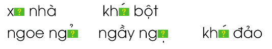 BÀI ĐỌC 3: BÀN TAY CÔ GIÁOA. KHỞI ĐỘNGGV nêu câu hỏi cho HS:+ Tên bài đọc hôm nay là gì?+ Quan sát hình minh họa và cho biết cô giáo đang làm gì? B. HOẠT ĐỘNG HÌNH THÀNH KIẾN THỨC1. Đọc thành tiếngGV đọc mẫu cho HS bài thơ Bàn tay cô giáo2. Đọc hiểu+ Cô giáo dạy các bạn nhỏ môn gì?+ Em hãy miêu tả bức tranh mà cô giáo tạo nên từ những tờ giấy màu.+ Tìm những từ ngữ cho thấy cô giáo rất khéo tay.+ Hãy nêu cảm nghĩ của em về đôi bàn tay của cô giáo. Sản phẩm dự kiếnQua bài đọc, các em thấy cô giáo trong bài thơ rất khéo tay. Chỉ với vài tờ giấy màu và chiếc kéo, cô giáo đã tạo nên một bức tranh rất sống động và rực rỡ màu sắc, đem lại niềm vui và nhiều điều kì lạ cho HSC. HOẠT ĐỘNG LUYỆN TẬPCâu 1: Ai là người cắt dán bức tranh trong bài thơ “Bàn tay cô giáo”?A. Cô giáoB. Học sinhC. Cô giáo cùng học sinhD. Phụ huynh học sinhCâu 2: Trong bài thơ, cô giáo cắt dán với những tờ giấy màu gì?A. Màu xanh, đỏ và vàngB. Màu trắng, đỏ và xanhC. Màu trắng, đỏ và đenD. Màu vàng, tím và đenCâu 3: Từ tờ giấy trắng, cô giáo đã gấp gì?A. Một cánh chimB. Bầu trờiC. Chiếc thuyềnD. Cả A, B, CCâu 4: Tờ giấy màu đỏ cô cắt thành hình gì?A. Mặt trờiB. Sóng lượnC. Mặt nướcD. Mặt trăngCâu 5: Tờ giấy màu xanh cô cắt gì?A. Cây láB. Nước và sóng biểnC. Hoa quảD. CỏSản phẩm dự kiếnCâu 1: ACâu 2: BCâu 3: CCâu 4: ACâu 5: BBÀI VIẾT 3: CHÍNH TẢA. KHỞI ĐỘNGGV giới thiệu bài họcB. HOẠT ĐỘNG HÌNH THÀNH KIẾN THỨC1. Nghe – viếta) Chuẩn bịNghe – viết: Tiếng chimb) Viết bàiGV đọc cho HS viết c) Sửa bàiGV yêu cầu HS tự sửa lỗi 2. Chọn vần phù hợp với ô trốngVần oay hay ayVần uây hay ây3. Tìm các tiếng có chữ hoặc dấu thanh phù hợp C. HOẠT ĐỘNG LUYỆN TẬPTìm các tiếng bắt đầu bằng d / r/ gi có nghĩa như sau+ Làm chín vàng thức ăn trong dầu, mỡ sôi.+ Làm cho dính vào nhau bằng hồ, keo.+ Cất kín, giữ kín, không để người khác nhìn thấy, tìm thấy hoặc biết. Tìm các tiếng chứa dấu hỏi hoặc dấu ngã có nghĩa như sau+ Có nghĩa trái ngược với đóng.+ Có nghĩa trái ngược với chìm.+ Đập nhẹ vật cứng vào một vật cứng khác cho phát ra tiếng kêu. LUYỆN NÓI VÀ NGHE. KỂ CHUYỆN: EM ĐỌC SÁCH BÁO