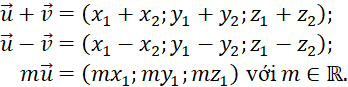 BÀI 3: BIỂU THỨC TỌA ĐỘ CỦA CÁC PHÉP TOÁN VECTƠ