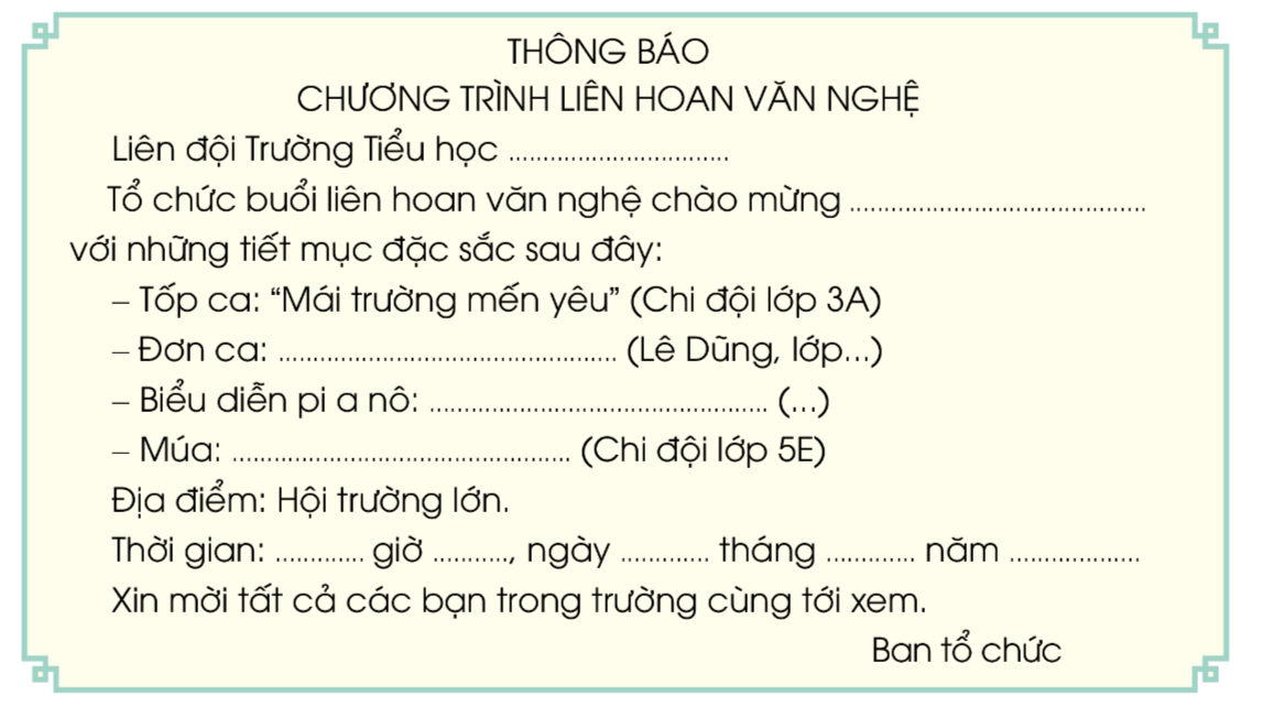 BÀI ĐỌC 2: ÔNG LÃO NHÂN HẬUA. KHỞI ĐỘNGGV yêu cầu HS trả lời câu hỏi: + Bài đọc ngày hôm nay có tên là gì?+ Quan sát tranh minh họa bài đọc, em hãy thử đóan xem bài học nói về điều gì?B. HOẠT ĐỘNG HÌNH THÀNH KIẾN THỨC1. Đọc thành tiếngGV đọc mẫu cho HS bài đọc Ông lão nhân hậu2. Đọc hiểu+ Vì sao cô bé buồn, ngồi khóc một mình?+ Ai đã khen cô bé?+ Vì sao cô bé sững người khi nghe bác bảo vệ nói về ông cụ?+ Theo em, sự động viên của ông cụ có tác dụng gì đối với cô bé?Sản phẩm dự kiếnQua bài đọc, chúng ta thấy được những lời động viên xuất phát từ lòng nhân hậu có tác dụng to lớn đối với người khác.C. HOẠT ĐỘNG LUYỆN TẬPCâu 1: Vì sao cô bé buồn, ngồi khóc một mình?A. Cô bé đăng kí tham gia đội đồng ca thành phố nhưng không được nhận. B. Cô bé tham gia cuộc thi hát nhưng không đạt giảiC. Cô bé không được tham gia cuộc thi hátD. Đáp án khácCâu 2: Ai đã khen cô bé?A. Một ông cụ tóc bạc đã khen cô béB. Một bà cụ tóc bạc đã khen cô béC. Một cô gái trẻ tuổi đã khen cô béD. Một chú trung tuổi đã khen cô béCâu 3: Vì sao cô bé sững người khi nghe bác bảo vệ nói về ông cụ?A. vì cô không tin lời của bác bảo vệ nói về ông cụB. vì cô buồn khi nghe tin ông cụ vừa mới mấtC. vì giờ cô mới nhận ra rằng cụ già vẫn chăm chú lắng nghe và khen cô hát hay lại là một người từ lâu đã không còn nghe được nữa, đã bị điếc hơn 20 năm. D. Cả A, B, CCâu 4: Bác bảo vệ ở công viên nói với cô rằng ông cụ bị điếc từ bào giờ?A. Vừa mới bịB. Nửa năm nayC. 5 năm trướcD. 20 năm trướcCâu 5: Một câu thể hiện cảm xúc của nhân vật (câu cảm) trong bài đọc làA. Tại sao mình không được nhận?B. Cháu hát hay quá!C. Ông cụ mới mất, cụ bị điếc hơn 20 năm nay rồi.D. Chẳng lẽ mình hát tồi thế sao?Sản phẩm dự kiếnCâu 1: ACâu 2: ACâu 3: CCâu 4: DCâu 5: BBÀI VIẾT 2: EM YÊU NGHỆ THUẬT