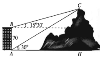 PHIẾU HỌC TẬP 1BÀI 3. GIẢI TAM GIÁC VÀ ỨNG DỤNG THỰC TẾBài 1. Cho tam giác ABC, biết BC = 24, AC = 13, AB = 15. Tính số đo góc A?...........................................................................................................................................................................................................................................................................................................................................................................................................................Bài 2. Tam giác ABC có . Độ dài cạnh BC là?...........................................................................................................................................................................................................................................................................................................................................................................................................................Bài 3. Tam giác ABC có góc A nhọn, AB = 5, AC = 8, diện tích bằng 12. Tính độ dài cạnh BC ...........................................................................................................................................................................................................................................................................................................................................................................................................................Bài 4. Cho tam giác ABC. Biết AB = 2, BC = 3 và . Chu vi và diện tích tam giác ABC lần lượt là?...........................................................................................................................................................................................................................................................................................................................................................................................................................Bài 5. Từ hai vị trí A và B của một tòa nhà, người ta quan sát đỉnh C của ngọn núi. Biết rằng độ cao AB = 70 m, phương nhìn AC tạo với phương nằm ngang góc 30°, phương nhìn BC tạo với phương nằm ngang góc 15°30  (hình vẽ).........................................................................................................................................................................................................................................................................................................................................................................................................................… PHIẾU HỌC TẬP 2