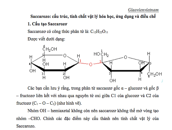 BÀI 27. GLUCOSE VÀ SACCHAROSE