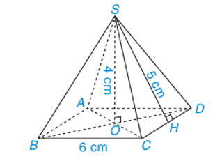 PHIẾU HỌC TẬP 1                                        BÀI 2. HÌNH CHÓP TỨ GIÁC ĐỀUBài 1. Một hình chóp tứ giác đều S.ABCD có độ dài cạnh đáy bằng 6 cm, độ dài trung đoạn bằng 5 cm và chiều cao bằng 4 cm.a) Tính diện tích xung quanh của hình chóp tứ giác đều đó?b) Tính thể tích của hình chóp tứ giác đều đó?....................................................................................................................................................................................................................................................................................................................................................................................................................................................................................................................................................................Bài 2. Tính chiều cao AH của hình chóp tứ giác đều A.MNPQ biết độ dài cạnh đáy hình vuông MNPQ là 8cm và thể tích của hình chóp tứ giác đều đó là 192 cm3?....................................................................................................................................................................................................................................................................................................................................................................................................................................................................................................................................................................PHIẾU HỌC TẬP 2