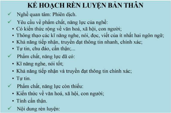 CHỦ ĐỀ 9. RÈN LUYỆN BẢN THÂN THEO ĐỊNH HƯỚNG NGHỀ NGHIỆP