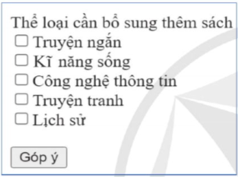 BÀI 7: THỰC HÀNH TẠO BIỂU MẪUA. KHỞI ĐỘNGHS ôn tập lại một số điều khiển hỗ trợ nhập dữ liệu thông dụng.B. HOẠT ĐỘNG HÌNH THÀNH KIẾN THỨCHoạt động 1: Tạo biểu mẫu có ô text nhập dữ liệuSoạn văn bản HTML để tạo biểu mẫu như ở Hình 1 khi hiển thị trên trình duyệt web.Hình 1. Một biểu mẫu có ô text nhập dữ liệu Dự kiến sản phẩm:- Bước 1: HS tạo tệp “Bai7-NV1.html”.- Bước 2: HS thực hiện tạo cấu trúc và khai báo phần tử head.- Bước 3: HS thực hiện tạo biểu mẫu.- Bước 4: HS ghi lưu, mở tệp bằng trình duyệt web và xem kết quả.Hoạt động 2: Thêm các điều khiển nhập dữ liệu lựa chọn, gửi dữ liệu vào biểu mẫuSoạn văn bản HTML để thêm các điều khiển nhập dữ liệu như minh hoạ ở Hình 2 vào biểu mẫu đã tạo ở Nhiệm vụ 1. Khi mở bằng trình duyệt web, kết quả hiển thị như ở Hình 3.Hình 2. Ví dụ điều khiển lựa chọn, gửi dữ liệuHình 3. Ví dụ một trang web Dự kiến sản phẩm:- Bước 1: HS đổi tên tệp “Bai7-NV1.html” thành “Bai7-NV2.html”.- Bước 2: HS thực hiện cập nhật nội dung phần tử body.- Bước 3: HS ghi lưu, mở tệp bằng trình duyệt web và xem kết quả.Hoạt động 3: Tạo trang web phản hồi khi người dùng nhấn nút gửi dữ liệuGV yêu cầu HS đọc kĩ yêu cầu của Nhiệm vụ 3 SGK tr.67 và thực hành cá nhân theo hướng dẫn.Dự kiến sản phẩm:- Bước 1: HS tạo tệp “Bai7-NV3.html”.- Bước 2: HS thực hiện tạo cấu trúc và khai báo phần tử head.- Bước 3: HS thực hiện khai báo nội dung phần tử body…C. HOẠT ĐỘNG LUYỆN TẬPD. HOẠT ĐỘNG VẬN DỤNG