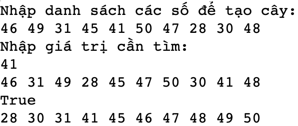 BÀI 2.4: THỰC HÀNH CÂY TÌM KIẾM NHỊ PHÂN