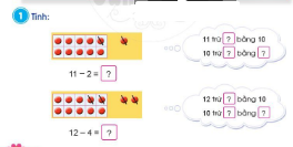 BÀI 17:  PHÉP TRỪ (CÓ NHỚ) TRONG PHẠM VI 20 (TIẾP THEO) (1 TIẾT) 