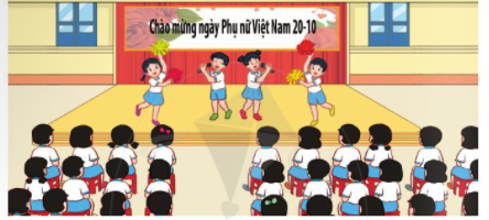  TUẦN 7 - TIẾT 1: SINH HOẠT DƯỚI CỜ - CHÀO MỪNG NGÀY PHỤ NỮ VIỆT NAM 20-10I. MỤC TIÊU1. Mức độ, yêu cầu cần đạtTham gia biểu diễn văn nghệ chào mừng ngày Phụ nữ Việt Nam 20-10 hoặc cổ vũ các tiết mục văn nghệ.2. Năng lựcNăng lực chung: Giao tiếp, hợp tác ; Tự chủ, tự học.Năng lực riêng: Hiểu được ý nghĩa của ngày Phụ nữ Việt Nam. 3. Phẩm chấtBồi dưỡng phẩm chất nhân ái, trung thực, trách nhiệm. II. PHƯƠNG PHÁP VÀ THIẾT BỊ DẠY HỌC 1. Phương pháp dạy họcVấn đáp, động não, trực quan, hoạt động nhóm, đóng vai, giải quyết vấn đề, lắng nghe tích cực.2. Thiết bị dạy họca. Đối với GVNhắc HS mặc đúng đồng phục, trang phục biểu diễn. b. Đối với HS: Mặc lịch sự, sạch sẽ; đầu tóc gọn gàng.Chuẩn bị các tiết mục văn nghệ. III. CÁC HOẠT ĐỘNG DẬY HỌC HOẠT ĐỘNG CỦA GIÁO VIÊNHOẠT ĐỘNG CỦA HỌC SINHI. HOẠT ĐỘNG KHỞI ĐỘNGa. Mục tiêu:  Tạo tâm thế hứng thú cho học sinh và từng bước làm quen với các hoạt động chào cờ.b. Cách tiến hành: GV cho HS ổn định tổ chức, nhắc nhở HS chỉnh đốn hàng ngũ, trang phục để thực hiện nghi lễ chào cờ. II. HOẠT ĐỘNG HÌNH THÀNH KIẾN THỨCa. Mục tiêu:  HS tham gia chào mừng ngày Phụ nữ Việt Nam 20-10.b. Cách tiến hành: - GV nhắc nhở HS chỉnh đốn hàng ngũ, thực hiện nghi lễ chào cờ. - HS nghe GV nhận xét kết quả thi đua của tuần vừa qua và phát động phong trào của tuần tới. - Nhà trường triển khai các hoạt động hướng đến chào mừng ngày Phụ nữ Việt Nam 20-10:+ Biểu diễn một số tiết mục văn nghệ chào mừng ngày Phụ nữ Việt Nam 20-10.+ Nghe chia sẻ về nguồn gốc và ý nghĩa ngày Phụ nữ Việt Nam.+ Thi hái hoa dân chủ tìm hiểu về ngày Phụ nữ Việt Nam.         - HS chào cờ.  - HS lắng nghe. - HS nhiệt tình tham gia các hoạt động.  Ngày soạn:…/…/…Ngày dạy:…/…/… TUẦN 7 - TIẾT 2: HOẠT ĐỘNG GIÁO DỤC THEO CHỦ ĐỀ - EM TỰ LÀM LẤY VIỆC CỦA MÌNH