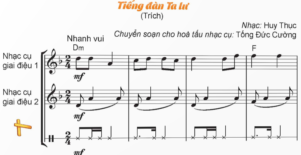 BÀI 4: NHẠC CỤ: BÀI NHẠC CỤ SỐ 4 GIỌNG RÊ THỨ