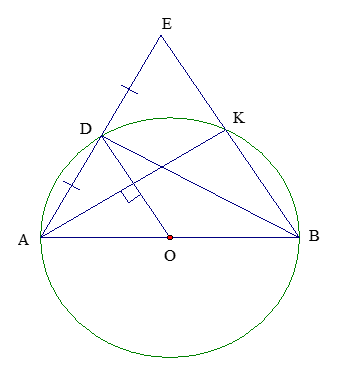 PHIẾU HỌC TẬP 1                                         BÀI TẬP CUỐI CHƯƠNG 9Bài 1. Cho đường tròn (O), đường kính AB, điểm D thuộc đường tròn. Gọi E là điểm đối xứng với A qua Da) Tam giác ABE là tam giác gì?b) Gọi K là giao điểm của EB với (O). Chứng minh .............................................................................................................................................................................................................................................................................................................................................................................................................................................................................................................................................................................................................................................................................................................Bài 2. Đường tròn ngoại tiếp tam giác đều ABC có bán kính a) Tính các cạnh của tam giác ABC theo a. b) Tính bán đường tròn nội tiếp tam giác ABC theo a..............................................................................................................................................................................................................................................................................................................................................................................................................................................................................................................................................................................................................................................................................................................PHIẾU HỌC TẬP 2