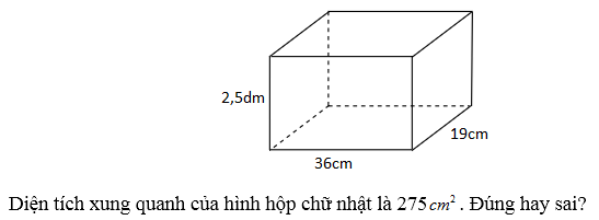 BÀI 50: Diện tích xung quanh và diện tích toàn phần của hình hộp chữ nhật