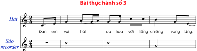 TIẾT 14: NHẠC CỤ GIAI ĐIỆU: BÀI THỰC HÀNH SỐ 3NHẠC CỤ: SÁO RECORDER VÀ KÈN PHÍM