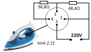 BÀI 10: ĐOẠN MẠCH SONG SONGHOẠT ĐỘNG KHỞI ĐỘNGGV yêu cầu HS thảo luận và trả lời: Em hãy quan sát hình ảnh mạch điện gồm hai đèn mắc thành hai nhánh và trả lời câu hỏi:Ở mạch điện trong hình bên, nếu một trong hai đèn bị hỏng thì đèn kia còn sáng không?HOẠT ĐỘNG HÌNH THÀNH KIẾN THỨCHoạt động 1. Đoạn mạch song songGV đặt câu hỏi hướng dẫn học sinh tìm hiểu: Thế nào là đoạn mạch song song? Vẽ sơ đồ đoạn mạch điện gồm hai đèn mắc song song.Sản phẩm dự kiến:- Đoạn mạch song song là đoạn mạch điện gồm các thiết bị điện được mắc thành các nhánh riêng biệt- Sơ đồ đoạn mạch điện gồm hai đèn mắc song song Hoạt động 2. Cường độ dòng điện trong đoạn mạch nối tiếpGV đưa ra câu hỏi: Em hãy nêu nhận xét về cường độ dòng điện chạy trong mạch chính và cường độ dòng điện trong các nhánh của đoạn mạch song song.Sản phẩm dự kiến:- Trong đoạn mạch song song, cường độ dòng điện trong các nhánh bằng cường độ dòng điện chạy trong mạch chính.Hoạt động 3. Điện trở tương đương của đoạn mạch song songHS cùng thảo luận và trả lời câu hỏi: Em hãy nêu công thức tính điện trở tương đương của đoạn mạch trong đoạn mạch song song.Sản phẩm dự kiến:- Trong đoạn mạch song song, điện trở tương đương của đoạn mạch được tính theo công thức:HOẠT ĐỘNG LUYỆN TẬPTừ nội dung bài học, GV yêu cầu HS hoàn thành các bài tập trắc nghiệm sau:Câu 1: Phát biểu nào dưới đây không đúng đối với đoạn mạch gồm các điện trở mắc song song? A. Cường độ dòng điện trong mạch chính bằng tổng cường độ dòng điện trong các mạch rẽ.B. Hiệu điện thế giữa hai đầu đoạn mạch bằng tổng các hiệu điện thế giữa hai đầu mỗi điện trở mắc trong đoạn mạch.C. Hiệu điện thế giữa hai đầu đoạn mạch bằng hiệu điện thế giữa hai đầu mỗi điện trở mắc trong đoạn mạch.D. Hiệu điện thế giữa hai đầu mỗi điện trở mắc trong đoạn mạch tỉ lệ thuận với điện trở đó.Câu 2: Trong phòng học đang sử dụng một đèn dây tóc và một quạt trần có cùng hiệu điện thế 220V. Hiệu điện thế của nguồn là 220V. Biết các dụng cụ đều hoạt động bình thường. Thông tin nào sau đây là đúng?A. Bóng đèn và quạt trần mắc song song với nhau.B. Cường độ dòng điện qua bóng đèn và quạt trần có giá trị bằng nhau.C. Tổng các hiệu điện thế giữa hai đầu các dụng cụ điện bằng hiệu điện thế giữa hai đầu đoạn mạch.D. Bóng đèn và quạt trần mắc nối tiếp với nhau.Câu 3: Phát biểu nào sau đây là sai?A. Trong đoạn mạch mắc song song, hiệu điện thế của các mạch rẽ luôn bằng nhau.B. Trong đoạn mạch mắc song song, tổng hiệu điện thế của các mạch rẽ bằng hiệu điện thế hai đầu đoạn mạch.C. Trong đoạn mạch mắc song song, tổng cường độ dòng điện của các mạch rẽ bằng cường độ dòng điện trong mạch chính.D. Trong đoạn mạch mắc song song, điện trở tương đương của cả mạch luôn nhỏ hơn các điện trở thành phần.Câu 4: Sơ đồ tương đương của mạch điện sẽ ra sao nếu 2 khóa K1, K2 trong đoạn mạch sau đây cùng đóng?A. 3 điện trở mắc song song.   B. 3 điện trở mắc nối tiếp.C. R1 song song với R2, cả hai mắc nối tiếp với R3.D. R1 nối tiếp với R2, cả hai mắc song song với R3.   Câu 5: Bàn là điện sử dụng cho các chất liệu khác nhau có sơ đồ mạch điện như hình 2.21. Các chốt 1, 2, 3, 4 là các tiếp điểm đấu nối các thanh dẫn có điện trở không đáng kể nhằm thiết lập chế độ nhiệt cho bàn là. Để bàn là ở chế độ nhiệt nóng nhất (hoạt động mạnh nhất) thì hai điện trở phải được mắc song song với nhau, khi đó các tiếp điểm đấu nối với nhau như thế nào?A. Nối 1 – 3 ; 2 – 4 B. Chỉ nối 3 – 4 C. Nối 1 – 2; 3 – 4 D. Chỉ nối 1 – 3 Sản phẩm dự kiến:Câu 1 - BCâu 2 - ACâu 3 - ACâu 4 - BCâu 5 - CHOẠT ĐỘNG VẬN DỤNG