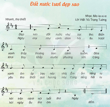 TIẾT 28: - HÁT: ĐẤT NƯỚC TƯƠI ĐẸP SAO- ÔN ĐỌC NHẠC: BÀI SỐ 4