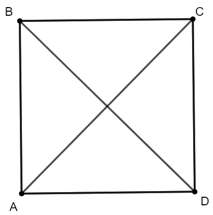 1. NHẬN BIẾT (5 CÂU)Câu 1: Đa giác là gì?Trả lờiĐa giác ABCDE (hình dưới) là hình gồm năm đoạn thẳng AB, BC, CD, DE, EA, trong đó bất kì hai đoạn thẳng nào có một điểm chung cũng không cùng nằm trên một đường thẳng. Đa giác ABCDE có năm đỉnh là các điểm A, B, C, D, E; năm cạnh là các đoạn thẳng AB, BC, CD, DE, EA và năm góc là các góc EAB, ABC, BCD, CDE, DEA. Câu 2: Em hãy nêu định nghĩa về đa giác đều. Đặc điểm của đa giác đều là gì? Trả lờiĐa giác đều là một đa giác lồi có các cạnh bằng nhau và các góc bằng nhau. Người ta chứng minh được rằng các đỉnh của mỗi đa giác đều luôn cùng nằm trên một đường tròn, được gọi là đường tròn ngoại tiếp đa giác, tâm đường tròn được gọi là tâm của đa giác và đa giác được gọi là nội tiếp đường tròn đó. Câu 3: Em hãy nêu khái niệm về phép quay thuận chiều, phép quay ngược chiều.Trả lời: Câu 4: Phép quay giữ nguyên một đa giác đều là phép quay như thế nào? Trả lời: 2. THÔNG HIỂU (4 CÂU)Câu 1: Tính số đo của mỗi góc của một ngũ giác đều, lục giác đều, bát giác đều (đa giác đều 8 cạnh).Trả lời:-Mỗi góc của ngũ giác đều bằng: .-Mỗi góc của lục giác đều bằng: .-Mỗi góc của bát giác đều bằng: . Câu 2: Tính số cạnh của một đa giác đều, biết mỗi góc của nó bằng .Trả lời:Gọi n là số cạnh của đa giác đều đó.Ta có: .Nên Do đó Vậy n = 8. Câu 3: Cho tam giác đều ABC, các đường cao AD, BE, CF cắt nhau tại H. Gọi I, K, M theo thứ tự là trung điểm của HA, HB, HC. Chứng minh rằng DKFIEM là lục giác đều.Trả lời:Câu 4: a) Tính số đường chéo của một đa giác đều n cạnh.b) Đa giác đều nào có số đường chéo bằng số cạnh?Trả lời: 3. VẬN DỤNG (3 CÂU)Câu 1: Một lục giác đều và một ngũ giác đều chung cạnh AD (như hình vẽ). Tính các góc của tam giác ABC. Trả lời: Theo công thức tính góc của đa giác đều, ta có:Suy ra .Ta có  cân tại D. Do đó: . Suy ra:   Câu 2: Cho hình vuông ABCD có hai đường chéo AC, BD cắt nhau tại O. Phép quay thuận chiều tâm O biến điểm A thành điểm D thì các điểm B, C, D tương ứng biến thành các điểm nào? Trả lời:Vì  là hình vuông nên ; tại  là trung điểm của .Do đó  vàTa có góc tạo bởi tia  đến tia  theo chiều quay của kim đồng hồ là:Như vậy, phép quay thuận chiều  tứ giác  sẽ biến điểm  thành điểm , biến các điểm  thành các điểm . Câu 3: Cho hình bát giác đều ABCDEGHK tâm I:a) Phép quay thuận chiều tâm O biến điểm A thành điểm E thì các điểm B,C,D,E,G,H,K tương ứng biến thành các điểm nào?b) Phép quay ngược chiều tâm O biến điểm C thành điểm K thì các điểm A,B,D,E,G,H,K tương ứng biến thành các điểm nào? Trả lời:  4. VẬN DỤNG CAO (2 CÂU)