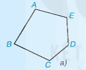 1. NHẬN BIẾT (5 CÂU)Câu 1: Đa giác là gì?Trả lờiĐa giác ABCDE (hình dưới) là hình gồm năm đoạn thẳng AB, BC, CD, DE, EA, trong đó bất kì hai đoạn thẳng nào có một điểm chung cũng không cùng nằm trên một đường thẳng. Đa giác ABCDE có năm đỉnh là các điểm A, B, C, D, E; năm cạnh là các đoạn thẳng AB, BC, CD, DE, EA và năm góc là các góc EAB, ABC, BCD, CDE, DEA. Câu 2: Em hãy nêu định nghĩa về đa giác đều. Đặc điểm của đa giác đều là gì? Trả lờiĐa giác đều là một đa giác lồi có các cạnh bằng nhau và các góc bằng nhau. Người ta chứng minh được rằng các đỉnh của mỗi đa giác đều luôn cùng nằm trên một đường tròn, được gọi là đường tròn ngoại tiếp đa giác, tâm đường tròn được gọi là tâm của đa giác và đa giác được gọi là nội tiếp đường tròn đó. Câu 3: Em hãy nêu khái niệm về phép quay thuận chiều, phép quay ngược chiều.Trả lời: Câu 4: Phép quay giữ nguyên một đa giác đều là phép quay như thế nào? Trả lời: 2. THÔNG HIỂU (4 CÂU)Câu 1: Tính số đo của mỗi góc của một ngũ giác đều, lục giác đều, bát giác đều (đa giác đều 8 cạnh).Trả lời:-Mỗi góc của ngũ giác đều bằng: .-Mỗi góc của lục giác đều bằng: .-Mỗi góc của bát giác đều bằng: . Câu 2: Tính số cạnh của một đa giác đều, biết mỗi góc của nó bằng .Trả lời:Gọi n là số cạnh của đa giác đều đó.Ta có: .Nên Do đó Vậy n = 8. Câu 3: Cho tam giác đều ABC, các đường cao AD, BE, CF cắt nhau tại H. Gọi I, K, M theo thứ tự là trung điểm của HA, HB, HC. Chứng minh rằng DKFIEM là lục giác đều.Trả lời:Câu 4: a) Tính số đường chéo của một đa giác đều n cạnh.b) Đa giác đều nào có số đường chéo bằng số cạnh?Trả lời: 3. VẬN DỤNG (3 CÂU)Câu 1: Một lục giác đều và một ngũ giác đều chung cạnh AD (như hình vẽ). Tính các góc của tam giác ABC. Trả lời: Theo công thức tính góc của đa giác đều, ta có:Suy ra .Ta có  cân tại D. Do đó: . Suy ra:   Câu 2: Cho hình vuông ABCD có hai đường chéo AC, BD cắt nhau tại O. Phép quay thuận chiều tâm O biến điểm A thành điểm D thì các điểm B, C, D tương ứng biến thành các điểm nào? Trả lời:Vì  là hình vuông nên ; tại  là trung điểm của .Do đó  vàTa có góc tạo bởi tia  đến tia  theo chiều quay của kim đồng hồ là:Như vậy, phép quay thuận chiều  tứ giác  sẽ biến điểm  thành điểm , biến các điểm  thành các điểm . Câu 3: Cho hình bát giác đều ABCDEGHK tâm I:a) Phép quay thuận chiều tâm O biến điểm A thành điểm E thì các điểm B,C,D,E,G,H,K tương ứng biến thành các điểm nào?b) Phép quay ngược chiều tâm O biến điểm C thành điểm K thì các điểm A,B,D,E,G,H,K tương ứng biến thành các điểm nào? Trả lời:  4. VẬN DỤNG CAO (2 CÂU)