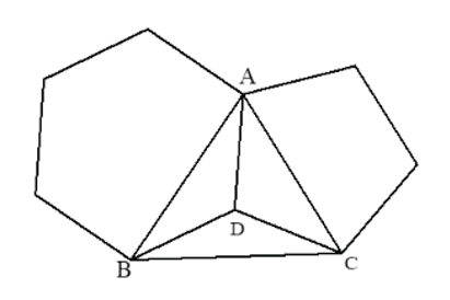 1. NHẬN BIẾT (5 CÂU)Câu 1: Đa giác là gì?Trả lờiĐa giác ABCDE (hình dưới) là hình gồm năm đoạn thẳng AB, BC, CD, DE, EA, trong đó bất kì hai đoạn thẳng nào có một điểm chung cũng không cùng nằm trên một đường thẳng. Đa giác ABCDE có năm đỉnh là các điểm A, B, C, D, E; năm cạnh là các đoạn thẳng AB, BC, CD, DE, EA và năm góc là các góc EAB, ABC, BCD, CDE, DEA. Câu 2: Em hãy nêu định nghĩa về đa giác đều. Đặc điểm của đa giác đều là gì? Trả lờiĐa giác đều là một đa giác lồi có các cạnh bằng nhau và các góc bằng nhau. Người ta chứng minh được rằng các đỉnh của mỗi đa giác đều luôn cùng nằm trên một đường tròn, được gọi là đường tròn ngoại tiếp đa giác, tâm đường tròn được gọi là tâm của đa giác và đa giác được gọi là nội tiếp đường tròn đó. Câu 3: Em hãy nêu khái niệm về phép quay thuận chiều, phép quay ngược chiều.Trả lời: Câu 4: Phép quay giữ nguyên một đa giác đều là phép quay như thế nào? Trả lời: 2. THÔNG HIỂU (4 CÂU)Câu 1: Tính số đo của mỗi góc của một ngũ giác đều, lục giác đều, bát giác đều (đa giác đều 8 cạnh).Trả lời:-Mỗi góc của ngũ giác đều bằng: .-Mỗi góc của lục giác đều bằng: .-Mỗi góc của bát giác đều bằng: . Câu 2: Tính số cạnh của một đa giác đều, biết mỗi góc của nó bằng .Trả lời:Gọi n là số cạnh của đa giác đều đó.Ta có: .Nên Do đó Vậy n = 8. Câu 3: Cho tam giác đều ABC, các đường cao AD, BE, CF cắt nhau tại H. Gọi I, K, M theo thứ tự là trung điểm của HA, HB, HC. Chứng minh rằng DKFIEM là lục giác đều.Trả lời:Câu 4: a) Tính số đường chéo của một đa giác đều n cạnh.b) Đa giác đều nào có số đường chéo bằng số cạnh?Trả lời: 3. VẬN DỤNG (3 CÂU)Câu 1: Một lục giác đều và một ngũ giác đều chung cạnh AD (như hình vẽ). Tính các góc của tam giác ABC. Trả lời: Theo công thức tính góc của đa giác đều, ta có:Suy ra .Ta có  cân tại D. Do đó: . Suy ra:   Câu 2: Cho hình vuông ABCD có hai đường chéo AC, BD cắt nhau tại O. Phép quay thuận chiều tâm O biến điểm A thành điểm D thì các điểm B, C, D tương ứng biến thành các điểm nào? Trả lời:Vì  là hình vuông nên ; tại  là trung điểm của .Do đó  vàTa có góc tạo bởi tia  đến tia  theo chiều quay của kim đồng hồ là:Như vậy, phép quay thuận chiều  tứ giác  sẽ biến điểm  thành điểm , biến các điểm  thành các điểm . Câu 3: Cho hình bát giác đều ABCDEGHK tâm I:a) Phép quay thuận chiều tâm O biến điểm A thành điểm E thì các điểm B,C,D,E,G,H,K tương ứng biến thành các điểm nào?b) Phép quay ngược chiều tâm O biến điểm C thành điểm K thì các điểm A,B,D,E,G,H,K tương ứng biến thành các điểm nào? Trả lời:  4. VẬN DỤNG CAO (2 CÂU)