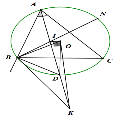 1. NHẬN BIẾT (4 CÂU)Câu 1: Em hãy cho biết khái niệm về góc nội tiếp và cung bị chắn.Trả lờiĐịnh nghĩa Góc nội tiếp của đường tròn là góc có đỉnh nằm trên đường tròn và hai cạnh chứa hai dây cung của đường tròn đó. Cung nằm bên trong góc được gọi là cung bị chắn. Câu 2: Em hãy nêu định lí cho biết mối liên hệ giữa góc nội tiếp với cung bị chắn.Trả lờiĐịnh lí Trong một đường tròn, số đo của góc nội tiếp bằng nửa số đo của cung bị chắn. Câu 3: Góc nội tiếp của một đường trong hoặc hai đường tròn bằng nhau có đặc điểm gì? Trả lời: Câu 4: Hình nào dưới đây biểu diễn góc nội tiếp? Em hãy giải thích.Trả lời: 2. THÔNG HIỂU (4 CÂU)Câu 1: Cho nửa đường tròn (O) đường kính AB và dây AC. N là điểm chính giữa cung CB. Chứng minh rằng  = Trả lời:Ta có  ( góc nội tiếp chắn nửa đường tròn)  (góc nội tiếp chắn nửa đường tròn) Lại có .  Câu 2: Cho đường tròn (O) đường kính AB và một cung AM có số đo nhỏ hơn 90°. Vẽ các dây MC  AB, MD//AB. Chứng minh rằng = .Trả lời:Ta có AB  MC =>  (đường kính vuông góc với một dây). Ta lại có: MD//AB ⇒  (hai cung chắn giữa hai dây song song). ⇒  =>  =  (góc nội tiếp chắn hai cung bằng nhau). Câu 3: Cho tam giác ABC nhọn nội tiếp đường tròn (O) có đường cao AH. Chứng minh rằng  = Trả lời: Câu 4: Cho tam giác ABC nhọn nội tiếp đường tròn (O) đường kính BD. Biết  = 45 . Tính số đo của  góc .Trả lời:  3. VẬN DỤNG (2 CÂU)Câu 1: Cho tam giác ABC nhọn có  = 60 . Vẽ đường tròn đường kính BC tâm O cắt AB, AC lần lượt tại D và tính số đo góc . Trả lời:Ta có  ( góc nội tiếp chắn nửa đường tròn). vuông tại D suy raMà ta lại có  cân tại Suy ra  đều  Câu 2: Cho ∆ABC nhọn nội tiếp (O). Trên nửa mặt phẳng bờ BC không chứa A vẽ tia Bx sao cho  =  . Tính số đo góc Trả lời:4. VẬN DỤNG CAO (1 CÂU)