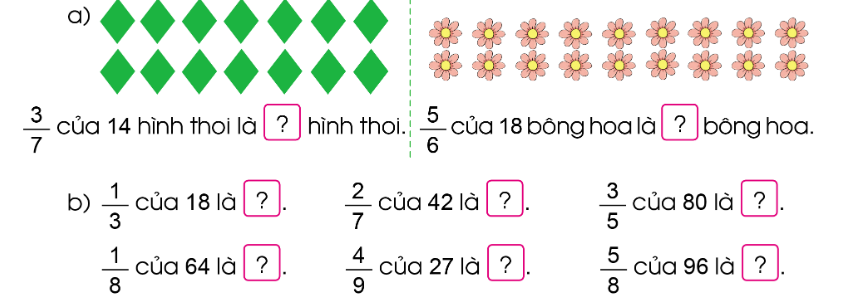 PHIẾU HỌC TẬP 1BÀI 82: TÌM PHÂN SỐ CỦA MỘT SỐ1. Tính?a,  của 12             b,  của 20                      c,  của 32             d,  của 35......................................................................................................................................................................................................................................................................................................................................................................................................................….2. Tìm phân số của một số trong mỗi trường hợp sau?......................................................................................................................................................................................................................................................................................................................................................................................................................…..........................................................................................................................................3. Khanh hái được 30 quả dâu, Khanh đã ăn  số dâu hái được? Hỏi Khanh đã ăn bao nhiêu quả dâu...........................................................................................................................................................................................................................................................................................................................................................................................................................4. Quyển sách có 424 trang. Huyền đã đọc được  số trang sách. Hỏi còn bao nhiêu trang sách Huyền chưa đọc?.................................................................................................................................................................................................................................................................................. PHIẾU HỌC TẬP 2