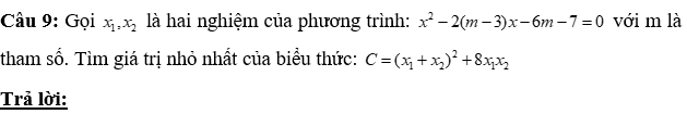 BÀI 3: ĐỊNH LÍ VIETE