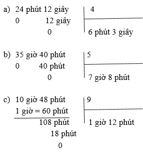 BÀI 70: NHÂN SỐ ĐO THỜI GIAN VỚI MỘT SỐ. CHIA SỐ ĐO THỜI GIAN CHO MỘT SỐ