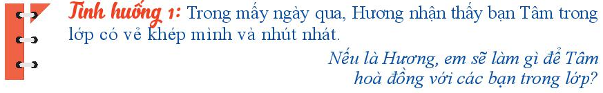 CHỦ ĐỀ 1: EM VỚI NHÀ TRƯỜNGTUẦN 1- TIẾT 1: SINH HOẠT DƯỚI CỜ(LỄ KHAI GIẢNG NĂM HỌC MỚI) A. HOẠT ĐỘNG KHỞI ĐỘNG (MỞ ĐẦU)GV chủ nhiệm yêu cầu HS của lớp mình chuẩn chỉnh trang phục, ổn định vị trí, hưởng ứng tiết mục văn nghệ chào mừng lễ khai giảng.B. HOẠT ĐỘNG HÌNH THÀNH KIẾN THỨC1. Tổ chức lễ khai giảngGV cùng BCH tổ chức trình tự lần lượt các nghi lễ của buổi lễ khai giảng:1. Đón tiếp đại biểu2. Lễ điều hành: Rước cờ, ảnh Bác, các đội danh dự, đại diện các khối lớp.3. Lễ đón HS lớp 6: HS lớp 6 được tập trung ở địa didemr thuận lợi cho việc di chuyển, tay cầm cờ, hoa. Theo lời giới thiệu của người dẫn chương trình, GVCN và đại diện HS lớp 8 hoặc 9 dắt tay, hướng dẫn các em HS lớp 6 đi vào trên nền nhạc đến vị trí ngồi quy định. HS lớp 6 tự tin, vui tươi đi theo hàng, vẫy cờ chào thầy cô và các anh chị trong trường khi đi qua khán đài.4. Lễ chào cờ5. Tuyên bố lí do, giới thiệu đại biểu đến dự lễ khai giảng.6. Đại diện cán bộ địa phương đọc thư của Chủ tịch nước gửi GV và HS nhân ngày khai rường. Khi nghe đọc thư, toàn trường đứng nghiêm.7. Hiệu trưởng nhà trường đọc diễn văn khai giảng và đánh trống khai trường. Trong diễn văn có điểm qua thành tích lớn của trường trong năm học trước, nêu chủ để và phát động thi đua năm học mới, tuyên bố khai giảng, lời chào mừng các em HS lớp 6. Sau khi tuyên bố khai giảng năm học mới, hiệu trưởng đánh trống khai trường (kèm theo lời bình nếu có).8. Đại diện GV phát biểu thể hiện sự hưởng ứng và cam kết thi đua trong năm học mới.9. Đại điện HS cam kết thi đua học tập và rèn luyện tốt; đại diện HS lớp 6 phát biểu cảm tưởng được đón chào và học ở ngôi trường THCS.10. Đại biểu chúc mừng GV và HS.11. Tặng quà cho HS có hoàn cảnh khó khăn trong trường (nếu có).2. Văn nghệ chào mừng ngày khai giảng- Đội văn nghệ của trường và các tiết mục văn nghệ đặc sắc của các lớp lần lượt biểu diễn.- Đại biểu, thầy cô và học sinh cùng hưởng ứng nhiệt tình tạo nên không khí vui tươi của ngày khai giảng năm học mới.C. HOẠT ĐỘNG TIẾP NỐI- HS các lớp cam kết thi đua học tập và rèn luyện trong năm học- Phát huy truyền thống nhà trường và kính thầy, yêu bạnTUẦN 1 – TIẾT 2: LỚP HỌC MỚI CỦA EM A. HOẠT ĐỘNG KHỞI ĐỘNG (MỞ ĐẦU)- GV tổ chức cho HS nghe một vài bài hát về trường, lớp, tình bạn, tình thầy trò. Sau đó yêu cầu HS trả lời câu hỏi:+ Nghe những bài hát này, em có cảm xúc gì?+ Mong ước của em về môi trường học tập là gì?B. HOẠT ĐỘNG HÌNH THÀNH KIẾN THỨC1. Tìm hiểu lớp học mớiHS tự giới thiệu bản thân với các bạn trong tổ và lắng nghe các bạn trongtổ giới thiệu về mình theo các nội dung sau:+ Họ và tên đây đủ (GV gợi ý HS có thể nói về ý nghĩa của tên mình để các bạn hiểu hơn và dễ nhớ).+ Đã học ở trường tiểu học nào.+ Địa chỉ nơi đang sống.+ Sở trường, sở thích cá nhân.Ghi nhớ:- Trong môi trường học tập mới, em có nhiều bạn bè và thầy, cô giáo mới. Rất nhiều điểu mới mẻ và thú vị đón chờ các em ở phía trước. Các em hãy luôn thân thiện với bạn mới và thầy cô để tạo nên lớp học gắn bó, đoàn kết và thân ái.2. Xác định những việc nên làm và không nên làm với bạn bè, thầy côHS hoàn thành PHT:Ghi nhớ:C. HOẠT ĐỘNG LUYỆN TẬP (THỰC HÀNH)- GV chia HS thành các nhóm, mỗi nhóm không quá 8 người.- Yêu cầu các thành viên trong mỗi nhóm thảo luận, sắm vai thể hiện cách giải quyết hai tình huống trong SGK. Mỗi nhóm sắm vai trước lớp một trong hai tình huống đó.- Yêu cầu HS: Trong khi một nhóm thể hiện thì các nhóm khác chú ý quan sát và lắng nghe tích cực để có thể học hỏi và đặt câu hỏi hoặc bình luận, góp ý.D. HOẠT ĐỘNG VẬN DỤNG- GV yêu cầu và hướng dẫn HS sau giờ học tiếp tục thực hiện những việc sau:+ Tìm hiểu thêm về bạn bè, thẩy cô giáo mới - đặc biệt là những thầy cô dạy lớp mình.+ Hằng ngày thực hiện những điều nên làm để thiết lập quan hệ thân thiện với bạn bè, kính trọng và gần gũi với thầy cô.+ Gợi ý HS làm một món quà để tặng bạn hoặc thấy, cô giáo mà em mới quen.TUẦN 1- TIẾT 3: SINH HOẠT LỚP