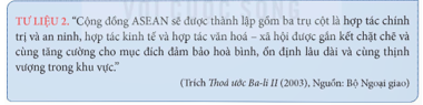 BÀI 5: CỘNG ĐỒNG ASEAN – TỪ Ý TƯỞNG ĐẾN HIỆN THỰC (2 tiết)