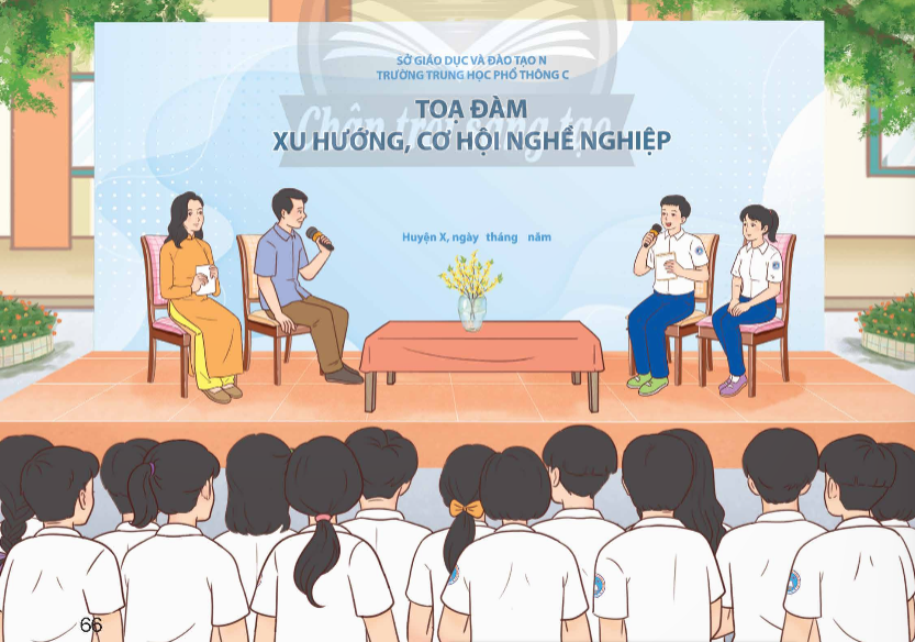 CHỦ ĐỀ 7: PHÂN TÍCH XU HƯỚNG PHÁT TRIỂN NGHỀ VÀ THỊ TRƯỜNG LAO ĐỘNGI. MỤC TIÊU1. Kiến thứcSau chủ đề này, HS sẽ:Trình bày được xu hướng phát triển nghề nghiệp trong xã hội hiện đại.Chỉ ra được những phẩm chất và năng lực cần có của người lao động trong xã hội hiện đại.Tìm hiểu tính chuyên nghiệp trong công việc, đảm bảo yêu cầu về an toàn và sức khỏe nghề nghiệp.Phân tích được những thông tin cơ bản về thị trường lao động, nhu cầu sử dụng của thị trường lao động.Phân tích và xử lí được các thông tin nghề nghiệp, thông tin về các cơ sở đào tạo và giáo dục nghề nghiệp.2. Năng lựcNăng lực chung: Giao tiếp và hợp tác: khả năng thực hiện nhiệm vụ một cách độc lập hay theo nhóm; Trao đổi tích cực với giáo viên và các bạn khác trong lớp.Tự chủ và tự học: biết lắng nghe và chia sẻ ý kiến cá nhân với bạn, nhóm và GV. Tích cực tham gia các hoạt động trong lớp.Giải quyết vấn đề và sáng tạo: biết phối hợp với bạn bè khi làm việc nhóm, tư duy logic, sáng tạo khi giải quyết vấn đề.Năng lực đặc thù: Thích ứng với cuộc sống: Trình bày được xu hướng phát triển nghề nghiệp trong xã hội hiện đại; Chỉ ra được những phẩm chất và năng lực cần có của người lao động trong xã hội hiện đại; Tìm hiểu tính chuyên nghiệp trong công việc, đảm bảo yêu cầu về an toàn và sức khỏe nghề nghiệp.Thiết kế và tổ chức hoạt động: Phân tích được những thông tin cơ bản về thị trường lao động, nhu cầu sử dụng của thị trường lao động; Phân tích và xử lí được các thông tin nghề nghiệp, thông tin về các cơ sở đào tạo và giáo dục nghề nghiệp.3. Phẩm chấtNhân ái.Chăm chỉ, trách nhiệm.II. THIẾT BỊ DẠY HỌC 1. Đối với giáo viênGiáo án, SGK, SGV, SBT Hoạt động trải nghiệm, hướng nghiệp 12 – Chân trời sáng tạo.Thu thập tranh ảnh liên quan đến chủ đề.2. Đối với học sinhSGK, SBT Hoạt động trải nghiệm, hướng nghiệp 12 – Chân trời sáng tạo.Tranh, ảnh liên quan đến chủ đề.Giấy A0, A4, bút dạ, bảng dính/nam châm dính bảng.III. CÁC HOẠT ĐỘNG DẠY HỌC GỢI Ý NỘI DUNG HOẠT ĐỘNG SINH HOẠT DƯỚI CỜ 1.1. Nghe nói chuyện về chủ đề “Xu hướng chọn nghề của giới trẻ Việt Nam hiện nay”Khách mời báo cáo về những biến đổi của xã hội hiện đại ảnh hưởng đến xu hướng chọn nghề của giới trẻ Việt Nam.Trình chiếu một số video thể hiện các nghề nghiệp mới hiện nay trên thế giới và Việt Nam.HS chú ý theo dõi và đặt câu hỏi để có những hiểu biết sâu hơn về chủ đề. GỢI Ý NỘI DUNG HOẠT ĐỘNG SINH LỚP 2.1. Những yếu tố tác động đến sự lựa chọn nghề nghiệpChia sẻ về các yếu tố cơ bản của việc lựa chọn nghề.Biện pháp xác định sự phù hợp giữa đặc trưng của nghề với sở trường, phẩm chất, năng lực của bản thân.2.2. Chia sẻ những quyết định lựa chọn nghề nghiệp và quyết định lựa chọn con đường học tập tiếp của bản thânThảo luận về những cơ sở trong việc đưa ra quyết định.Những việc cần làm để hiện thực hóa những quyết định đó. HOẠT ĐỘNG GIÁO DỤC THEO CHỦ ĐỀ