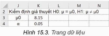 BÀI 15: KIỂM ĐỊNH GIẢ THUYẾT THỐNG KÊ