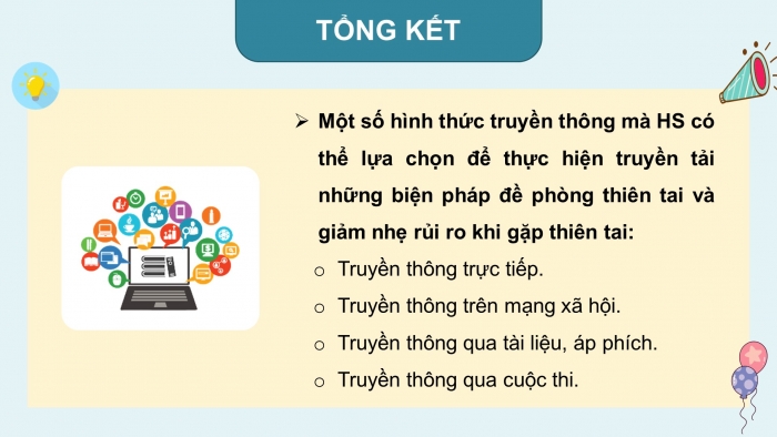 Giáo án điện tử HĐTN 8 chân trời (bản 2) Chủ đề 6: Đề phòng thiên tai và giảm nhẹ rủi ro - Hoạt động 4