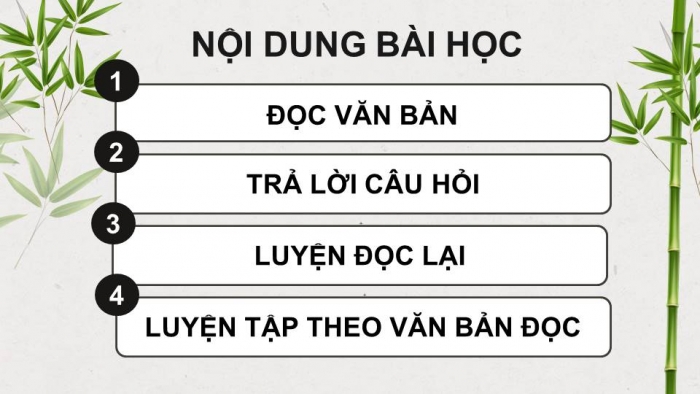 Giáo án điện tử Tiếng Việt 4 kết nối Bài 8 Đọc: Trên khóm tre đầu ngõ 