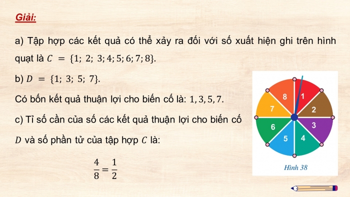 Giáo án điện tử Toán 8 cánh diều Chương 6 Bài 4: Xác suất của biến cố ngẫu nhiên trong một số trò chơi đơn giản