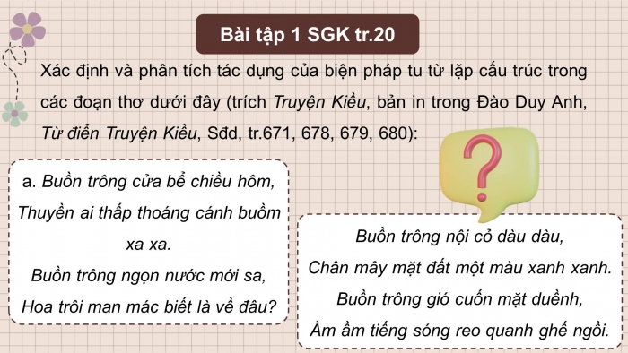 Giáo án điện tử Ngữ văn 11 kết nối Bài 6 TH tiếng Việt: Biện pháp tu từ lặp cấu trúc, biện pháp tu từ đối