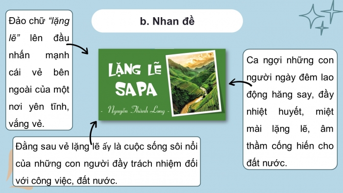 Giáo án điện tử Ngữ văn 8 kết nối Bài 6 : Lặng lẽ Sa Pa