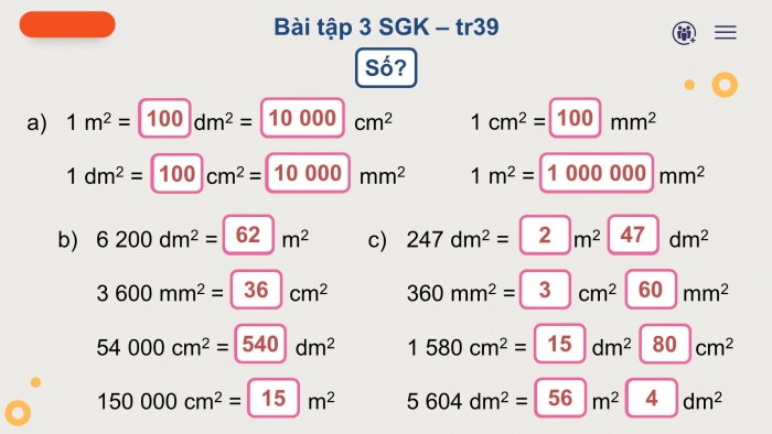 Giáo án điện tử Toán 4 cánh diều Bài 69: Mi-li-mét vuông