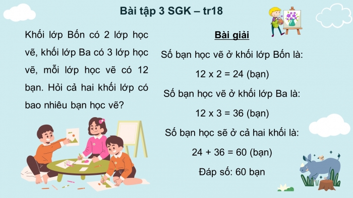 Giáo án điện tử Toán 4 kết nối Bài 42: Tính chất phân phối của phép nhân đối với phép cộng