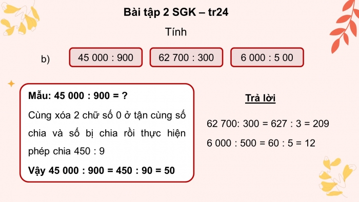 Giáo án điện tử Toán 4 kết nối Bài 44: Chia cho số có hai chữ số