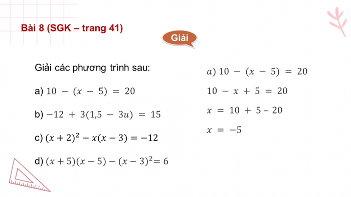 Giáo án điện tử Toán 8 chân trời Chương 6 Bài tập cuối chương 6