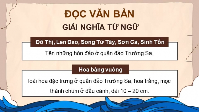 Giáo án điện tử Tiếng Việt 4 kết nối Bài 10 Đọc: Cảm xúc Trường Sa