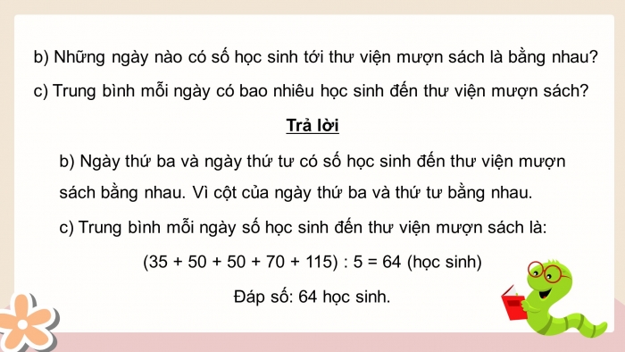 Giáo án điện tử Toán 4 kết nối Bài 50: Biểu đồ cột