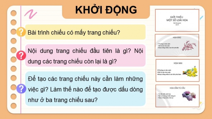 Giáo án điện tử Tin học 4 chân trời Bài 9: Bài trình chiếu của em