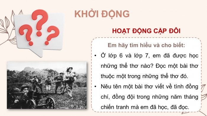 Giáo án điện tử Ngữ văn 8 kết nối Bài 7: Đồng chí