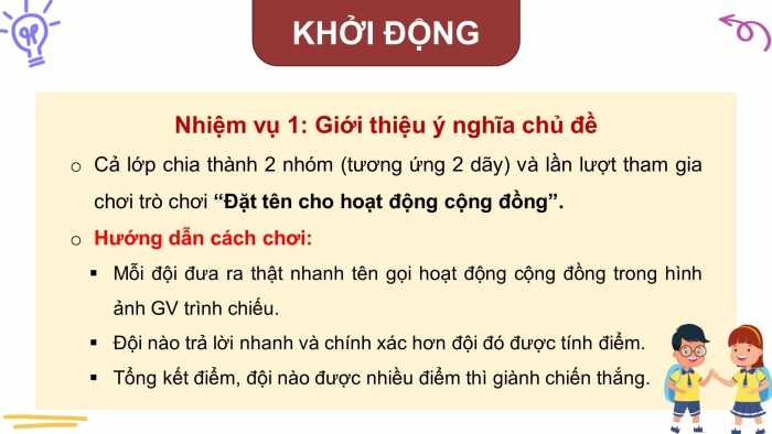 Giáo án điện tử Hoạt động trải nghiệm 11 bản 1 Chân trời Chủ đề 6: Thực hiện trách nhiệm với cộng đồng (P1)