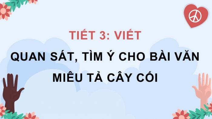 Giáo án điện tử Tiếng Việt 4 chân trời CĐ 5 Bài 2 Viết: Quan sát, tìm ý cho bài văn miêu tả cây cối