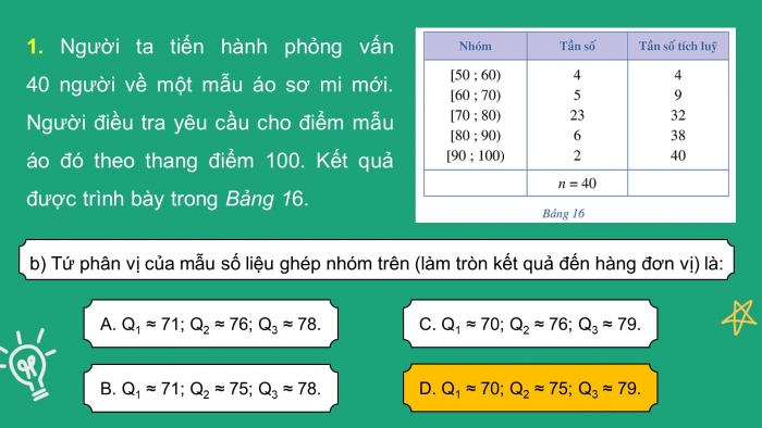 Giáo án điện tử Toán 11 cánh diều: Bài tập cuối chương 5