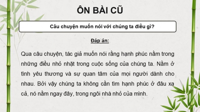 Giáo án điện tử Tiếng Việt 4 kết nối Bài 8 Đọc: Trên khóm tre đầu ngõ 