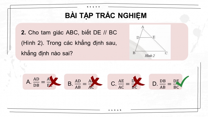 Giáo án điện tử Toán 8 chân trời Chương 7 Bài tập cuối chương 7