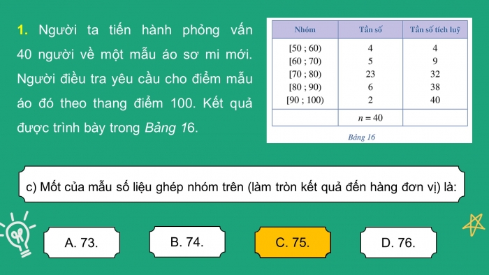 Giáo án điện tử Toán 11 cánh diều: Bài tập cuối chương 5